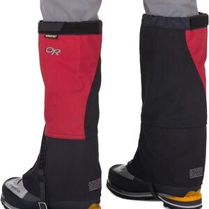 Outdoor Research Men's Black and Red Gaiters